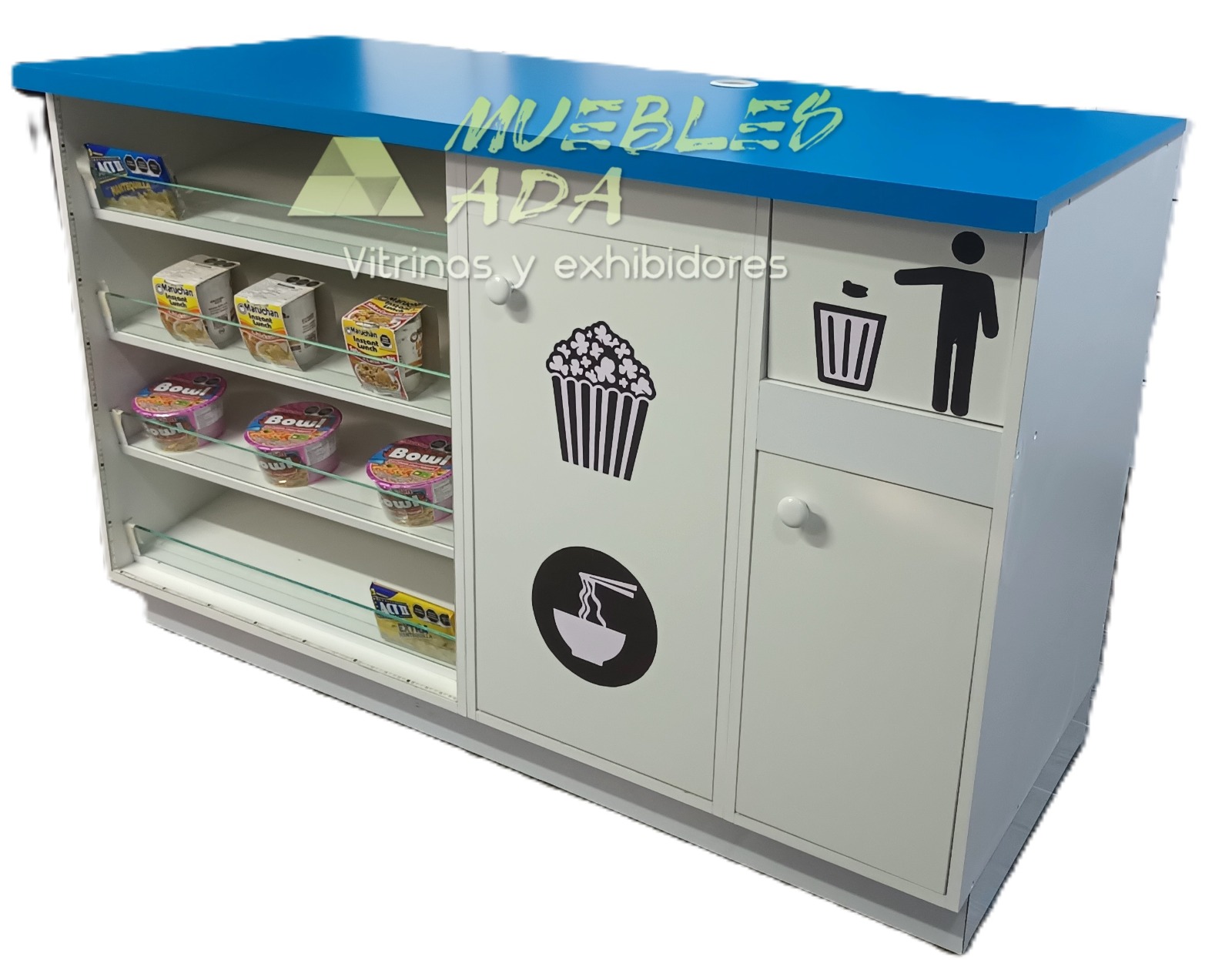 Muebles Para el Área de Comida Rápida en Tiendas de Conveniencia Tipo OXXO